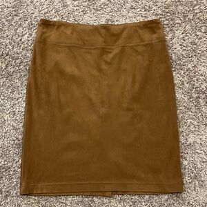 CHARLIE B Classic Tan Pencil Skirt, Size 8